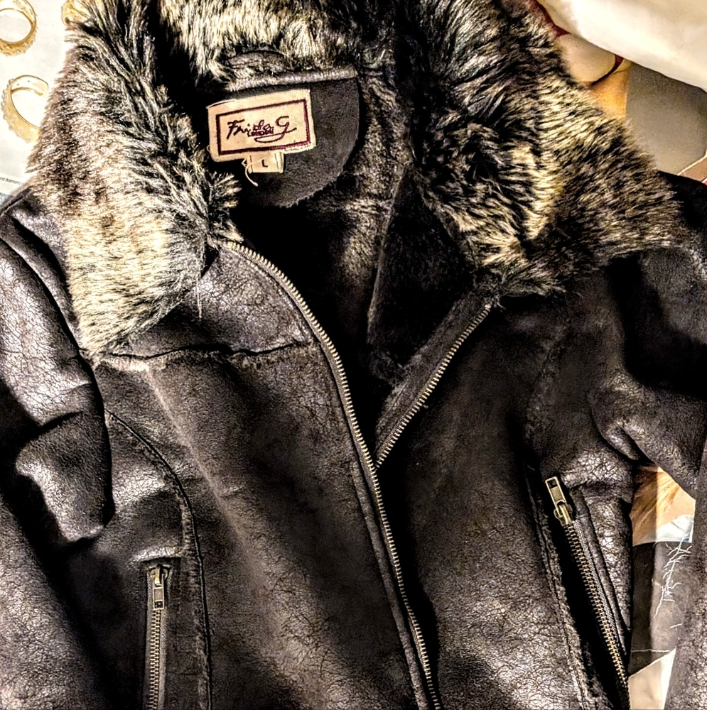 Women's Brown Size Large Bomber Jacket